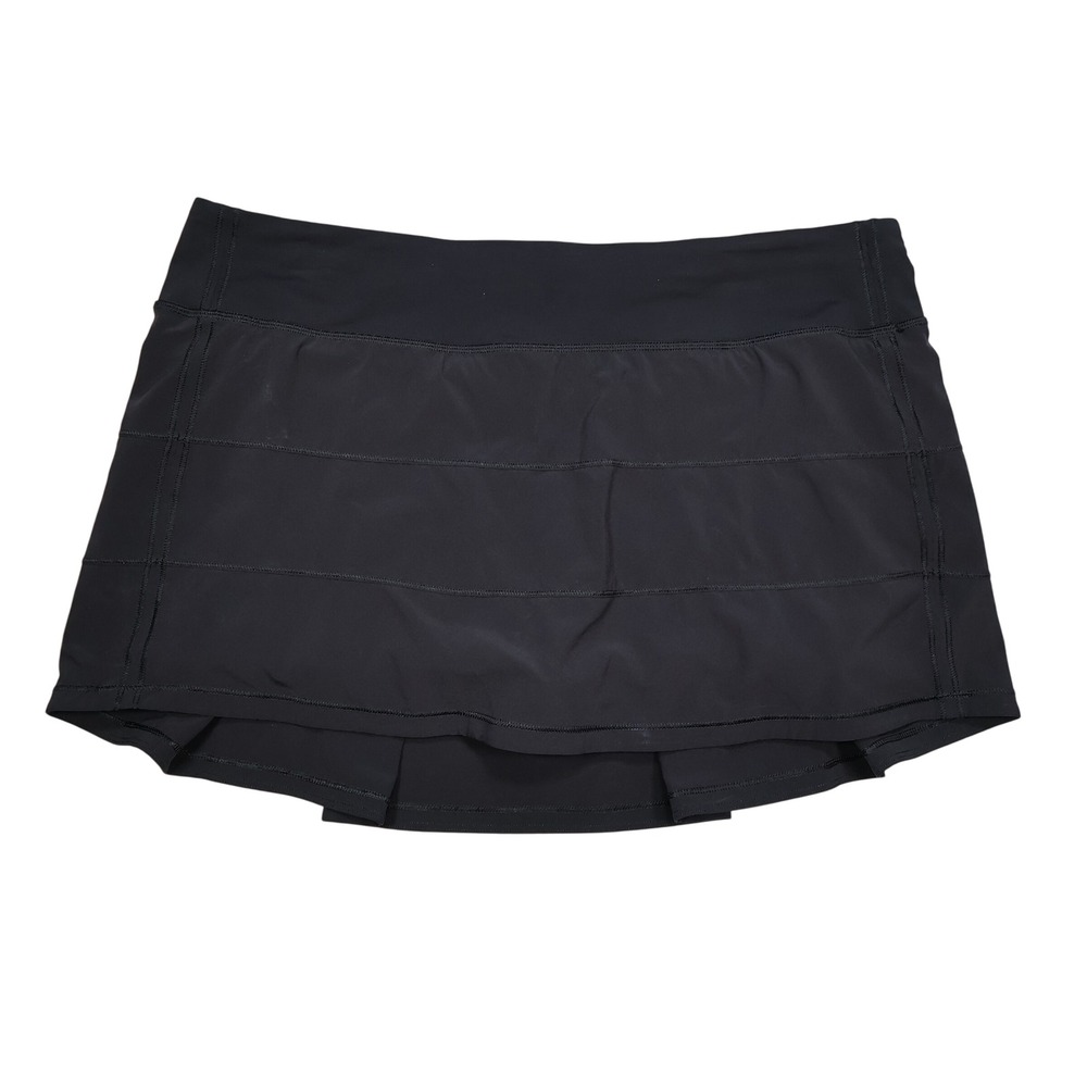 LULULEMON Women's Size 12 Black Pace Rival Athletic Running Tennis Skirt Skort